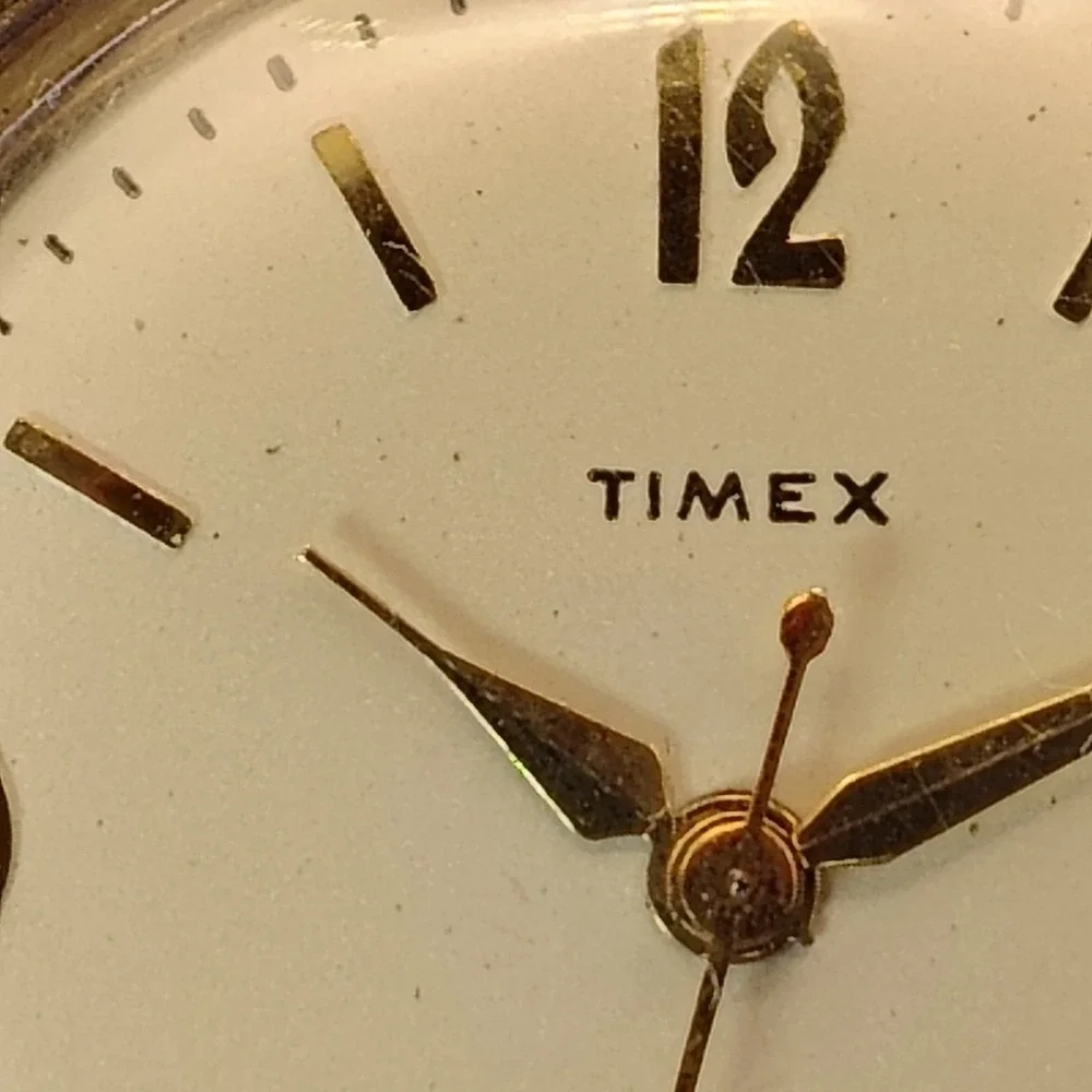 Vintage 1968 Timex Gold Tone 39mm Mens Mechanical Wind Watch Restored New Strap